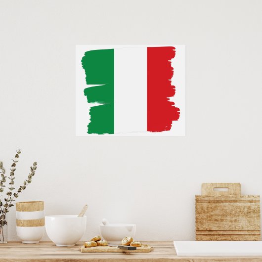 Italian Flag Italy Poster ポスター (キッチン)