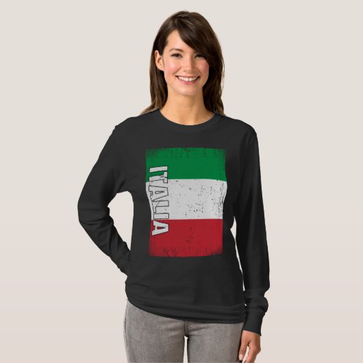 Italian Flag Italy Tシャツ (正面フル)
