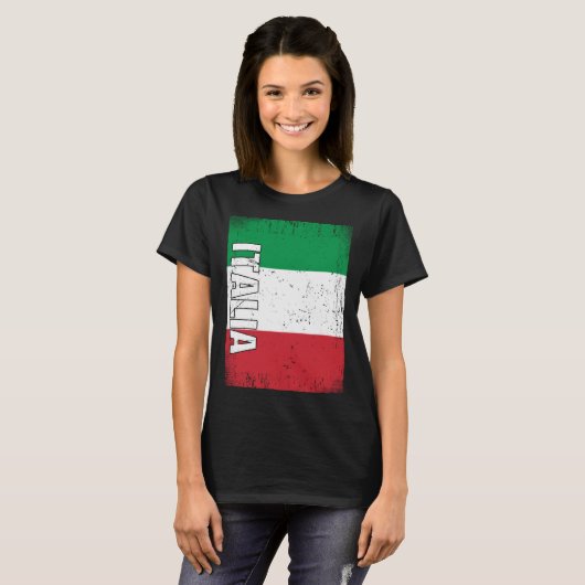 Italian Flag Italy Tシャツ (正面フル)