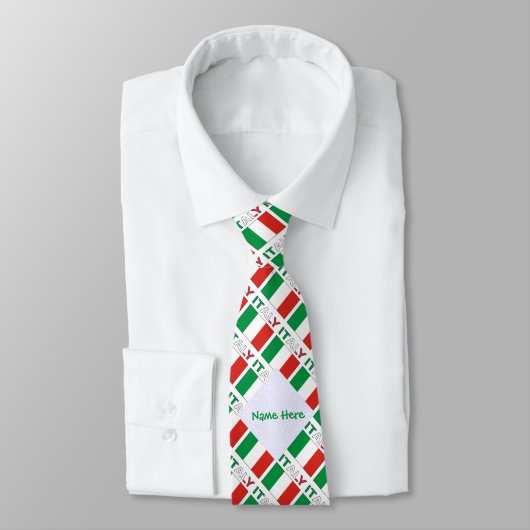 Italian Flag Republic Day Pride Personalized Gift ネクタイ (タイ)