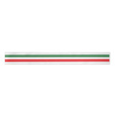 Italian Flag Stripes on White サテンリボン (正面)