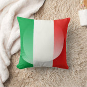 Italian Flag Throw Pillow  クッション (ブランケット)