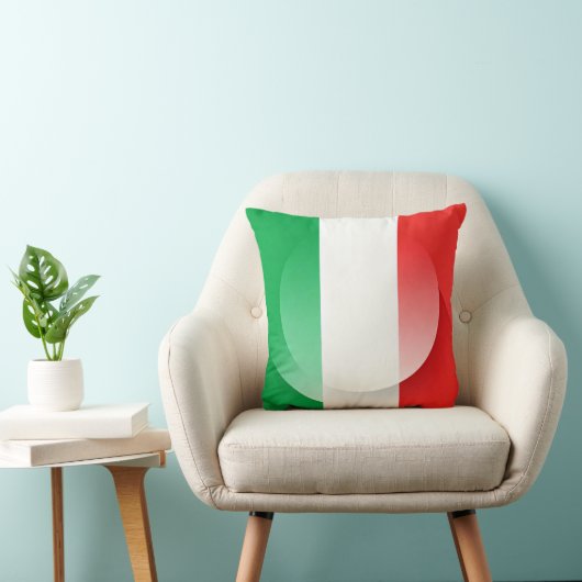 Italian Flag Throw Pillow  クッション (椅子)