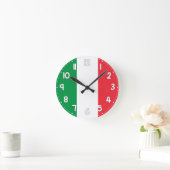 Italian Flag Wall Clock - Flag of Italy ラウンド壁時計 (ホーム)