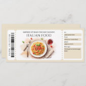 Italian Food Gift Certificate 招待状 (正面/裏面)