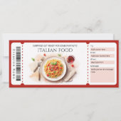 Italian Food Gift Certificate 招待状 (正面)