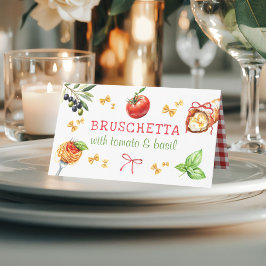 Italian Food Holy Cannoli Party Table Place Card プレイスカード