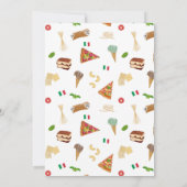 Italian Food Pizza & Pasta Dinner Party Theme 招待状 (裏面)