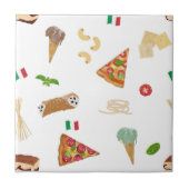 Italian Food Pizza Pasta Tiramisu Kitchen タイル (正面)