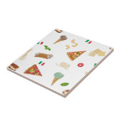 Italian Food Pizza Pasta Tiramisu Kitchen タイル (側面)