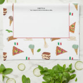 Italian Food Pizza Pasta Tiramisu Nonna Recipes キッチンタオル (折り畳み)