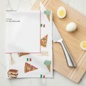 Italian Food Pizza Pasta Tiramisu Nonna Recipes キッチンタオル (四つ折り)