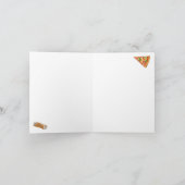 Italian Food Pizza Pasta Tiramisu Pattern カード (内部)