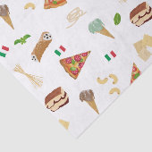 Italian Food Pizza Pasta Tiramisu Pattern 薄葉紙 (詳細)