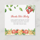 Italian Food Theme Baby Shower Books for Baby エンクロージャーカード (正面)