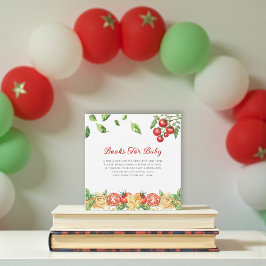 Italian Food Theme Baby Shower Books for Baby エンクロージャーカード