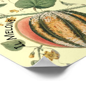 Italian Fruit Language Chart  ポスター (角)