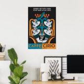 Italian Futurist Coffee Poster Fortunato Depero ポスター (ホームオフィス)