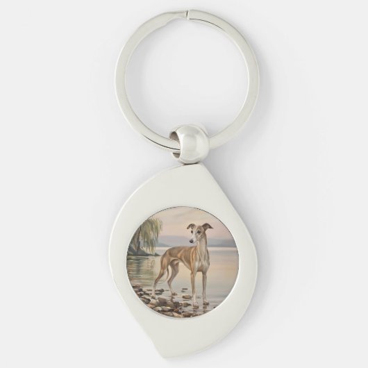 Italian Greyhound キーホルダー (正面)