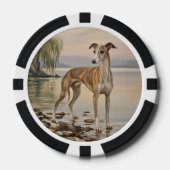 Italian Greyhound ポーカーチップ (正面)