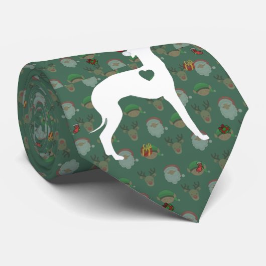 Italian Greyhound Christmas Mens Tie ネクタイ (ロール)