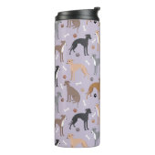 Italian Greyhound Dog Bones and Paws タンブラー (回転左)