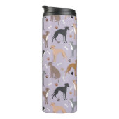 Italian Greyhound Dog Bones and Paws タンブラー (回転右)