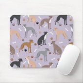 Italian Greyhound Dog Bones and Paws マウスパッド (マウス)