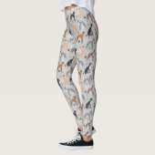 Italian Greyhound Dog Bones and Paws Leggings レギンス (左)