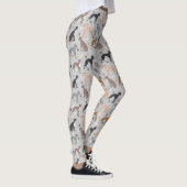Italian Greyhound Dog Bones and Paws Leggings レギンス (右)