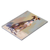 Italian Greyhound Dog Painting ノートブック (左側)