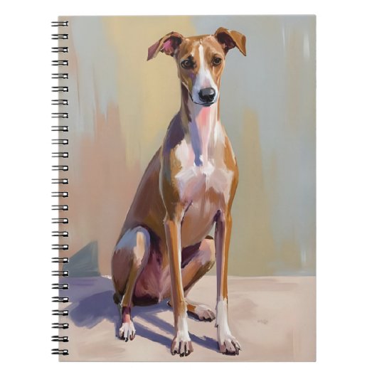 Italian Greyhound Dog Painting ノートブック (正面)