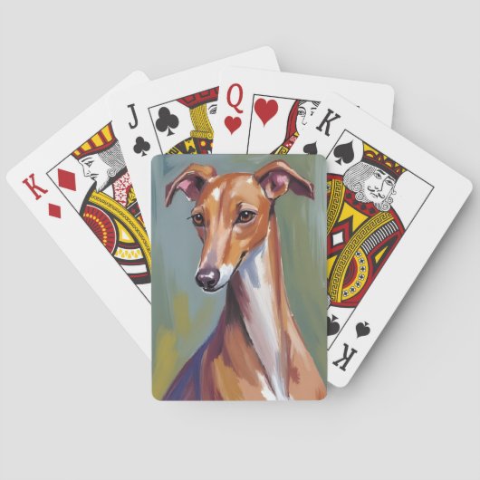 Italian Greyhound | Dog Painting Pet トランプ (裏面)