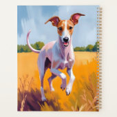 Italian Greyhound Dog Painting Pet プランナー手帳 (裏面)