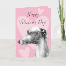 Italian Greyhound dog Pink Valentines day Love