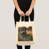 Italian Greyhound Elegant Grocery Tote Bag トートバッグ (正面(商品))
