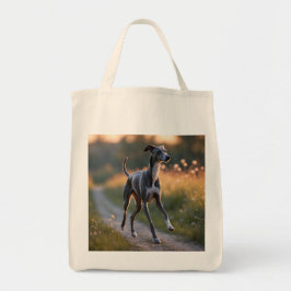 Italian Greyhound Elegant Grocery Tote Bag トートバッグ