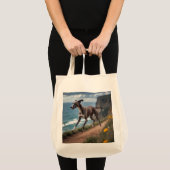 Italian Greyhound Elegant Grocery Tote Bag トートバッグ (正面(商品))