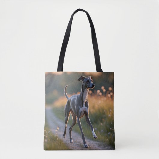 Italian Greyhound Elegant Shoulder Tote Bag トートバッグ (正面)