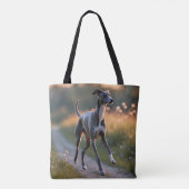 Italian Greyhound Elegant Shoulder Tote Bag トートバッグ (裏面)