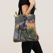 Italian Greyhound Elegant Shoulder Tote Bag トートバッグ (クローズアップ)