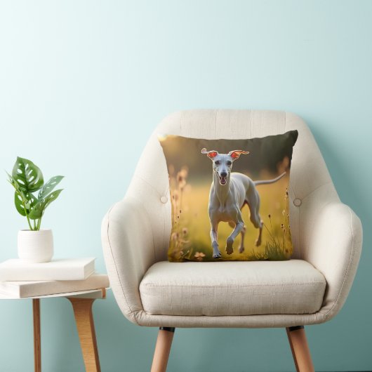 Italian Greyhound Elegant Throw Pillow クッション (椅子)