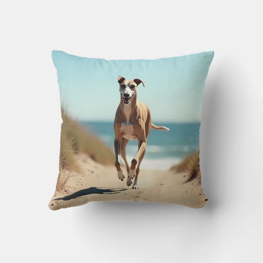 Italian Greyhound Elegant Throw Pillow クッション (裏面)
