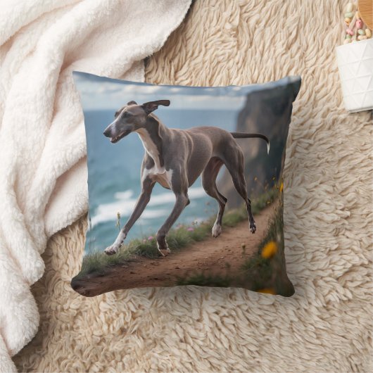 Italian Greyhound Elegant Throw Pillow クッション (ブランケット)