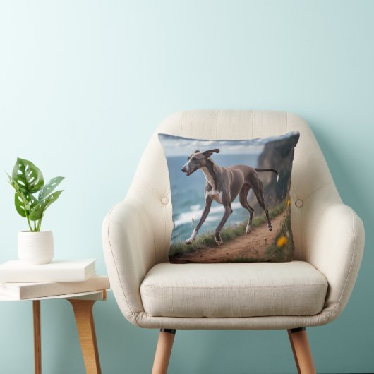 Italian Greyhound Elegant Throw Pillow クッション (椅子)