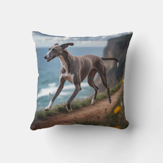 Italian Greyhound Elegant Throw Pillow クッション (裏面)