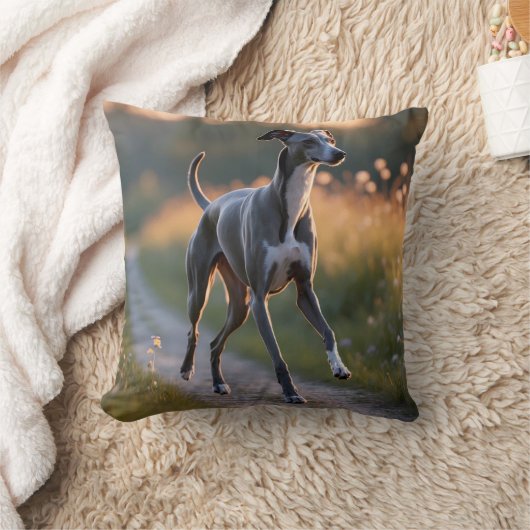 Italian Greyhound Elegant Throw Pillow クッション (ブランケット)