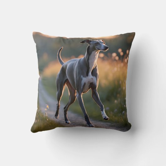 Italian Greyhound Elegant Throw Pillow クッション (裏面)