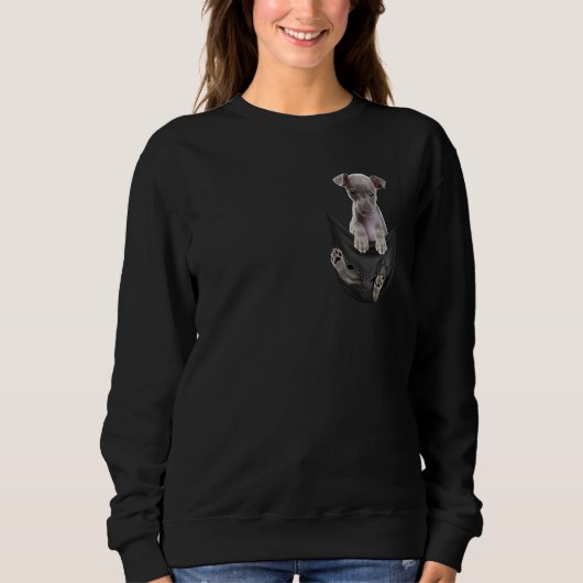 Italian Greyhound In Your Pocket Dogs Tee スウェットシャツ (正面)