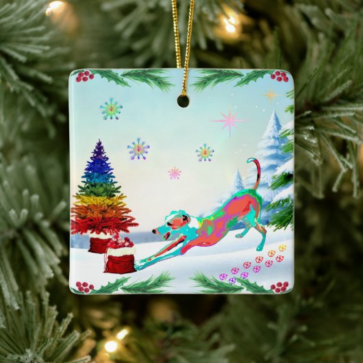Italian Greyhound Ornament セラミックオーナメント (ツリー)